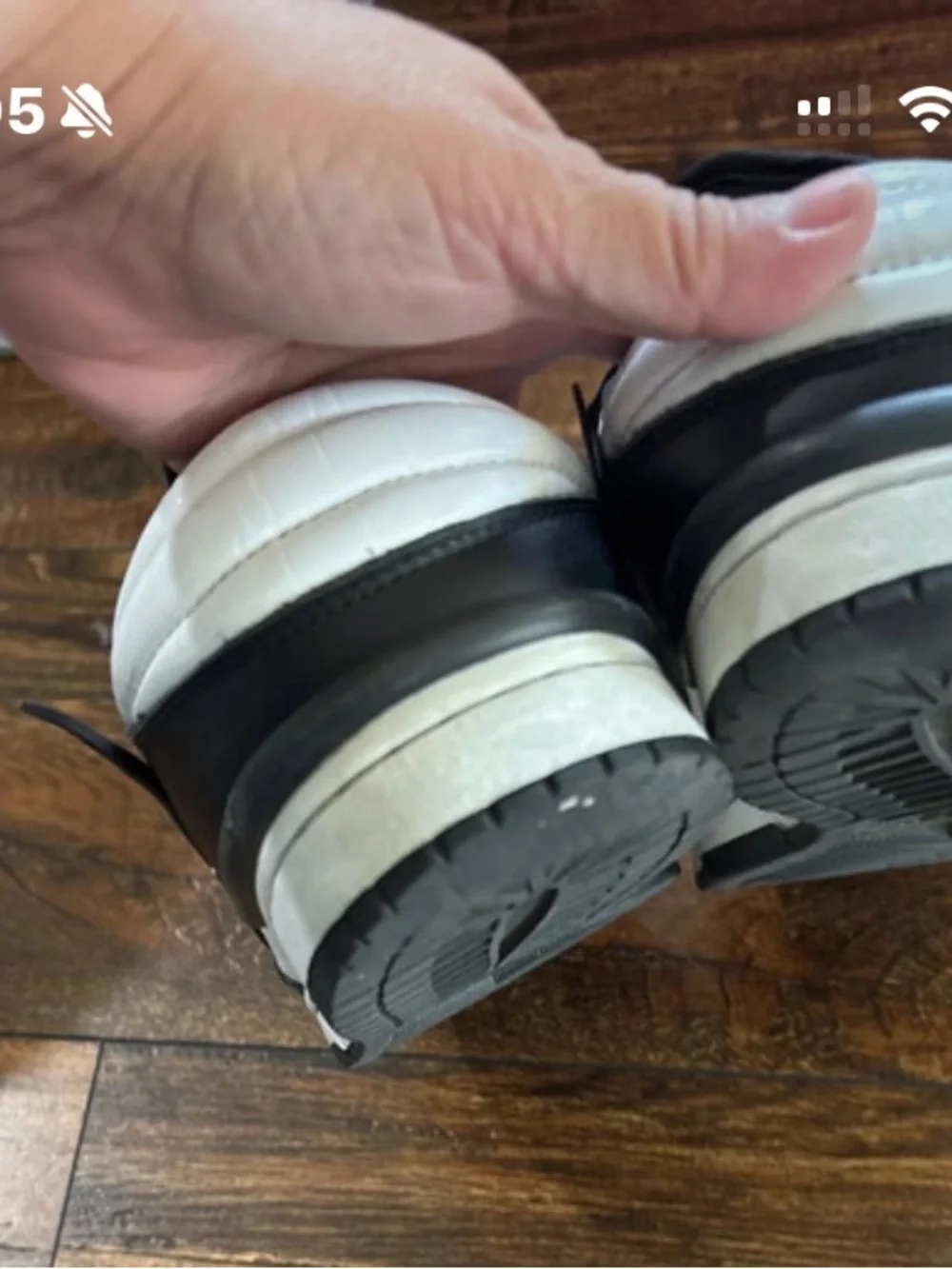 Nike Black and White High-Top Sneakers with Swoosh
